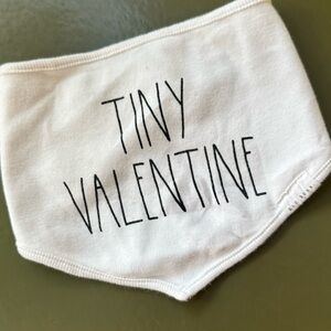 Tiny Valentine White Baby Bib Rae Dunn Unisex Baby